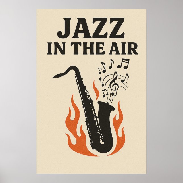 Poster 12, Jazz no Ar, Vintage (Frente)