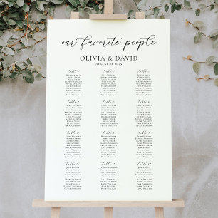 Poster 12 Mesas Nosso Gráfico de Assentos das Pessoas Fav