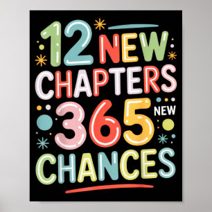 Poster 12 Novos Capítulos 365 Chances Citação Inspiradora