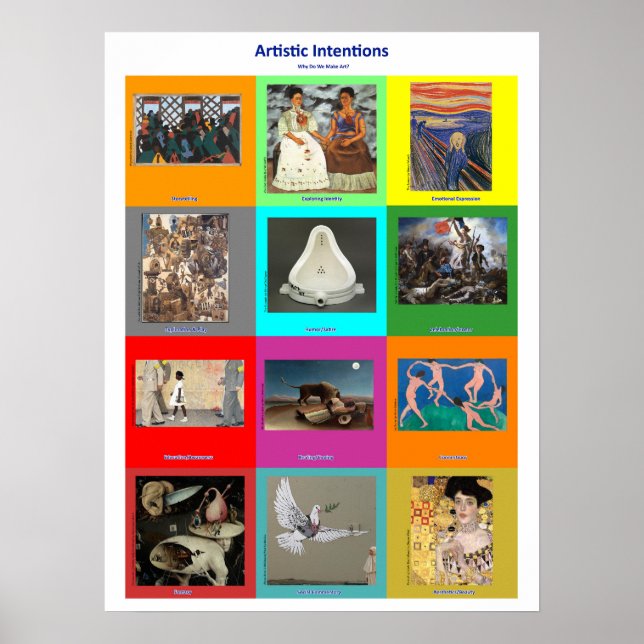 Poster 12 reasons artists make art (Frente)