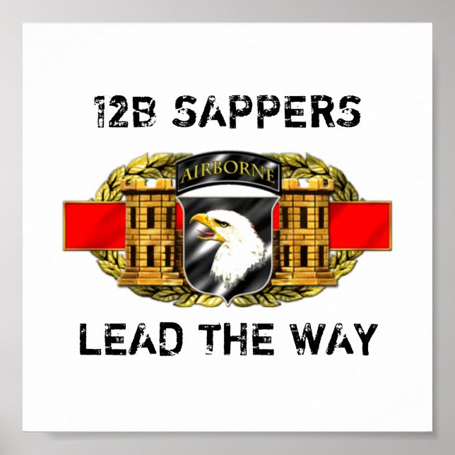 Póster 12B 101Divisão de Transporte Aéreo de ruas (Frente)