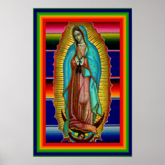 Póster 12x18 Nossa Senhora de Guadalupe Zarape