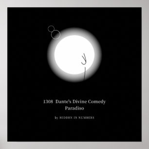 Poster 1308 Divina Comédia Paraíso Minimalista de Dante