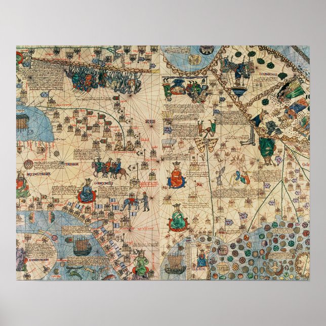 Póster 131-0058260/1 Atlas Catalão: Detalhe da Ásia, por  (Frente)