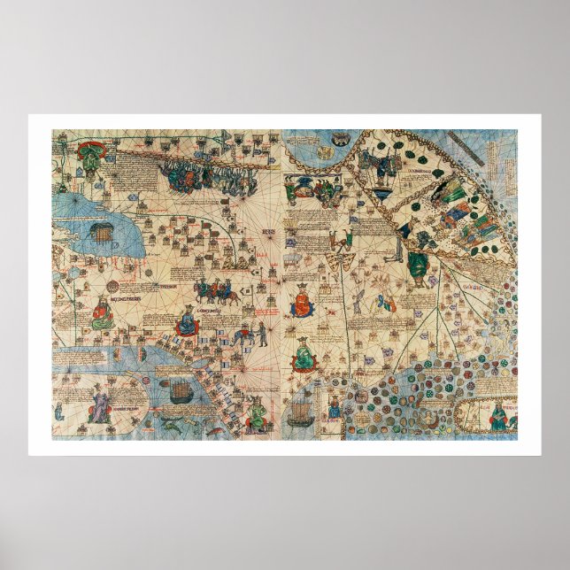 Poster 131-0058260/1 Atlas Catalão: Detalhe da Ásia, por  (Frente)