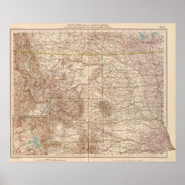 Poster 13637 Mont, ND, SD, Wyo, Neb (Frente)