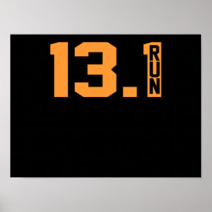 Poster 13,1 Milhas Correm Meia Maratona Executando O Fim
