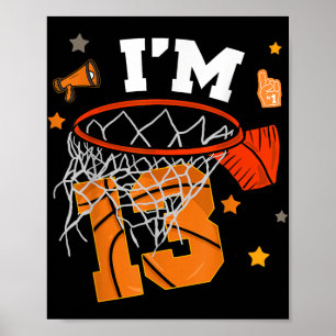 Poster 13 Birthday Basball Boy 13 Anos Treze Ye