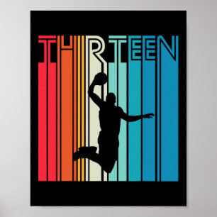 Poster 13 Birthday Basball Lover Gift 13 Anos R