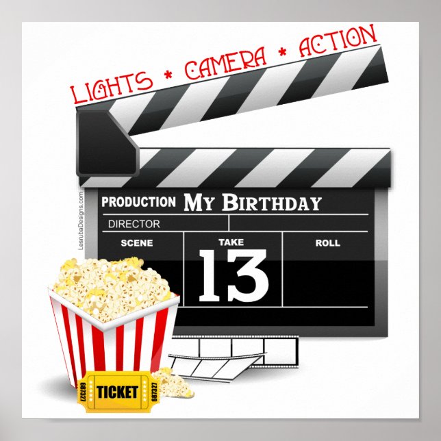 Poster 13 Birthday Movie Party (Frente)