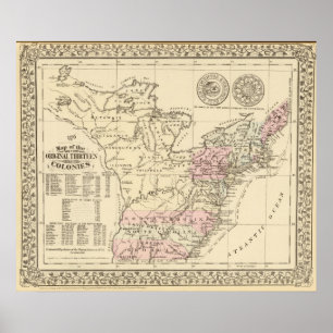 Póster 13 colônias 1776