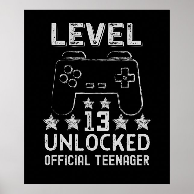 Poster 13 de aniversário de adolescente oficial de nível  (Frente)