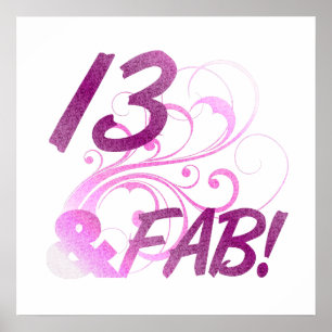 Poster 13 e aniversário fabuloso