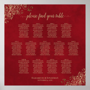 Poster 13 Gráfico de Assentos de Casamento Franco-Mesa Ve