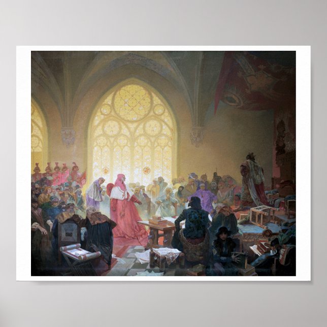 Poster #13 O Rei Hospedeiro Jiri de Podebrady, Mucha (Frente)