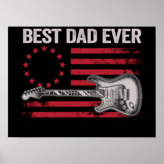 Poster 13 Vintage Betsy Ross Guitar Pai Família Correspon