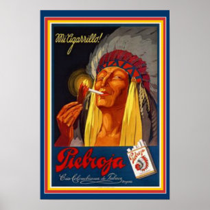 Poster 13 x 19 do anúncio do cigarro do chefe