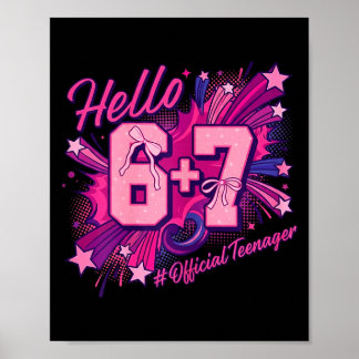 Poster 13th birthday girl teenager six seven coquette bow
