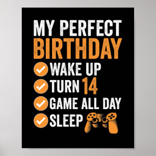 Poster 14º Turno 14 Meu Aniversário Perfeito de Jogos