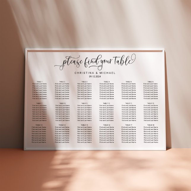 Poster 140-150 Convidados 18 Gráfico de Assentos Horizont (Criador carregado)