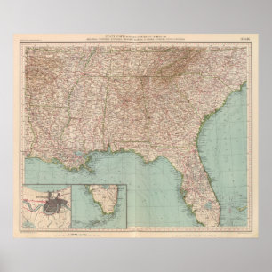 Póster 14546 arca, Tenn, La, senhorita, Fla, Alá, GA, SC