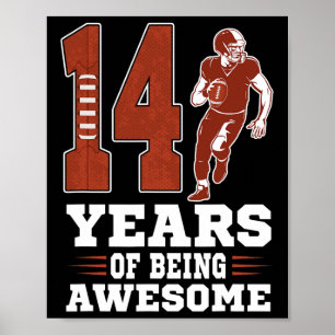 Poster 14 Anos De Ser Um 14 De Aniversário Incrível