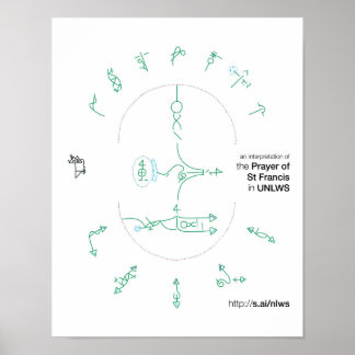 poster 14x11 da Oração da Rua. Francis no UNLWS