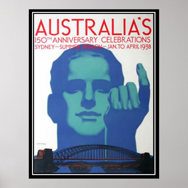 Póster 150º Aniversário Austrália (Frente)