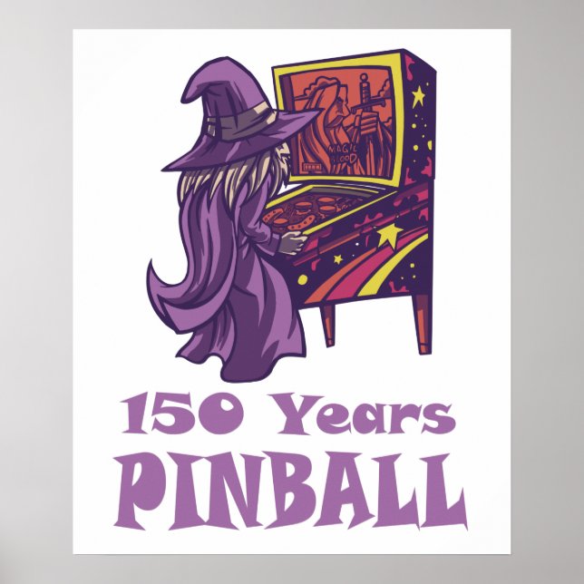 Poster 150 Anos de Arcade do Assistente de Pinball (Frente)