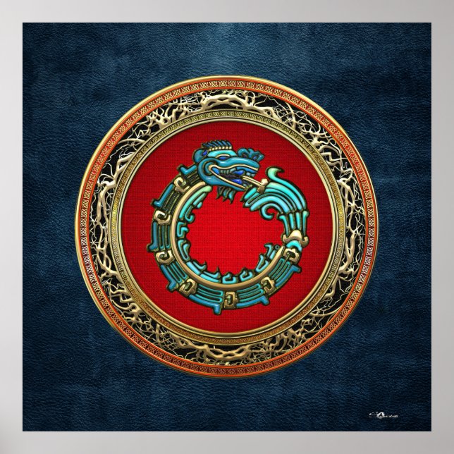 Póster [150] Deus Serpente Quetzalcoatl [Jade] (Frente)