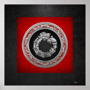 Poster [150] Deus Serpente Quetzalcoatl [Prata]