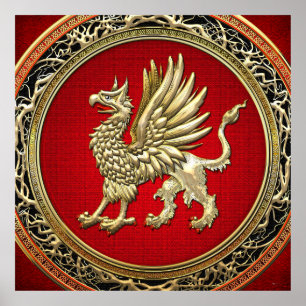 Poster [150] Griffin Dourado sagrado
