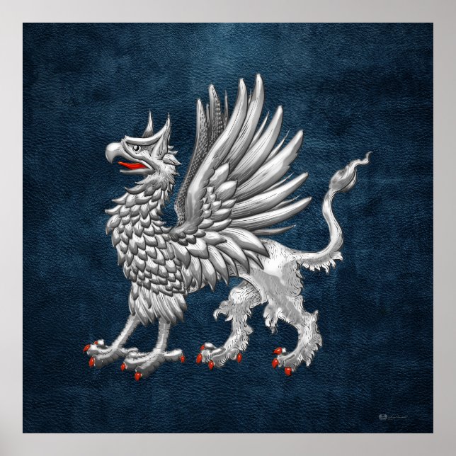 Póster [150] Griffin prateado sagrado (Frente)