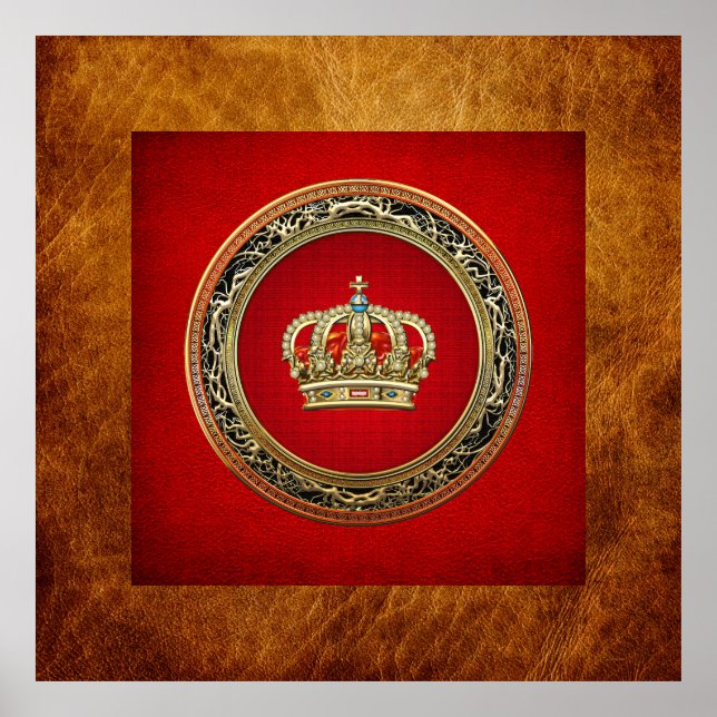 Póster [150] Príncipe-Princesa Rei-Rainha Coroa [Belg.Dou (Frente)