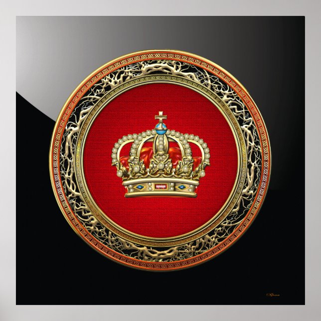 Póster [150] Príncipe-Princesa Rei-Rainha Coroa [Belg.Dou (Frente)