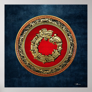 Póster [150] Serpent God Quetzalcoatl [Gold]