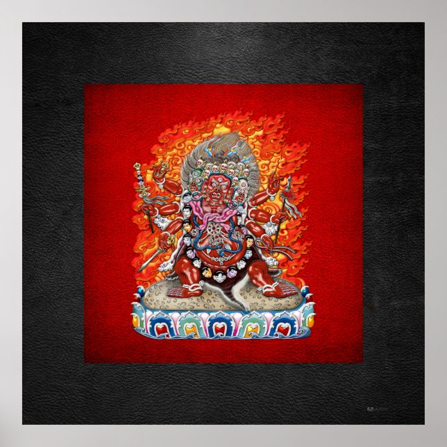 Poster [150] Tibetano Thangka - Deidade Wrathful Hayagriv (Frente)
