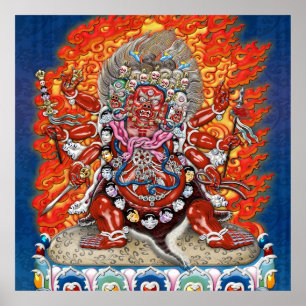 Poster [150] Tibetano Thangka - Deidade Wrathful Hayagriv