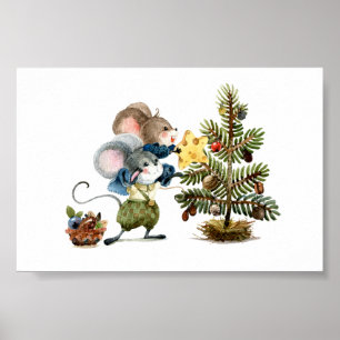 Poster (15,24 x 10,16 cm) - Ratos de Natal