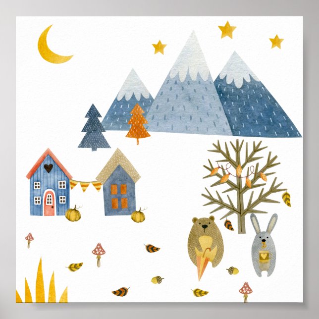 Poster (15,2 x 15,2cm) - Autumn (Frente)