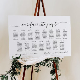 Poster 15 Elegante de Mesa Nosso Gráfico de Assentos de P