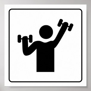 PÓSTER 15G GYM SAALTHLETE ICON EXCERCISE WEI