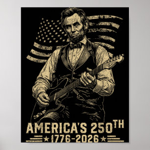 Poster 16º Presidente Tocando Guitarra 4 de Julho 250º