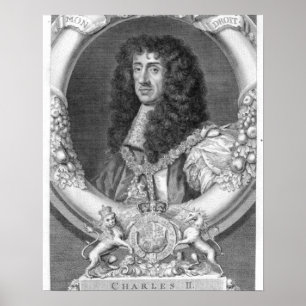 Póster 1630-85) reis de Charles II (de Grâ Bretanha e de