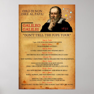 Poster 1632 da excursão do heresia de Galileo