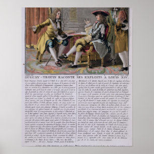 Poster 1673-1736) descrevendos de Duguay-Trouin (seu exp