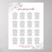 16 Gráfico de Assentos de Casamento Franco-Mesa Br