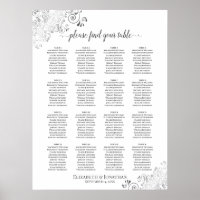 16 Gráfico de Sentados de Casamento de Locais de P