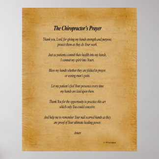 Poster 16 x 20 Chiro Prayer