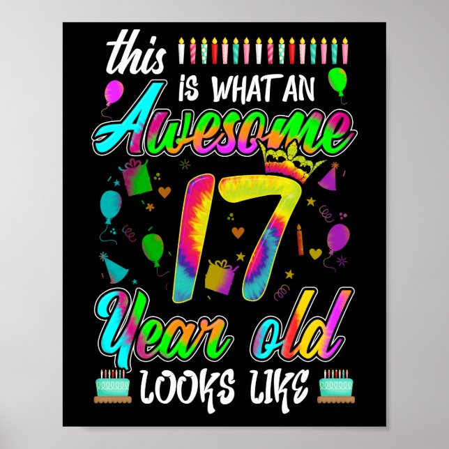 Poster 17º Aniversário Incrível 17 Anos Parece (Frente)
